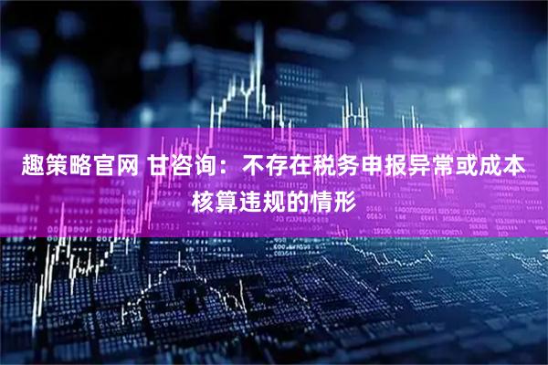 趣策略官网 甘咨询：不存在税务申报异常或成本核算违规的情形